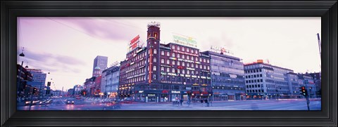 Framed Evening, Radhuspladsen, Copenhagen, Denmark Print