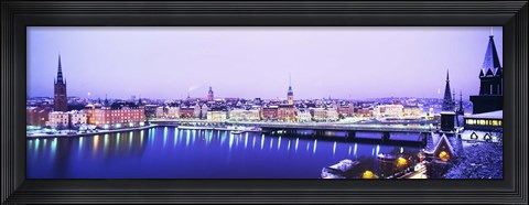 Framed Buildings In A City, Riddarholmen, Riddarholmen And The Old Town, Stockholm, Sweden Print