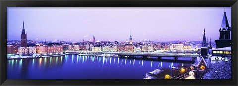 Framed Buildings In A City, Riddarholmen, Riddarholmen And The Old Town, Stockholm, Sweden Print