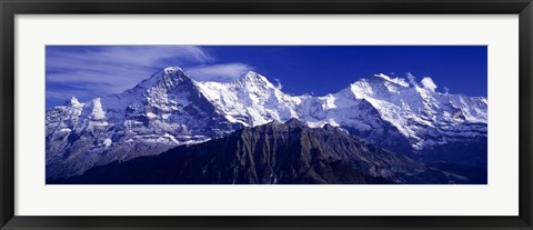 Framed Swiss Mountains, Berner, Oberland, Switzerland Print