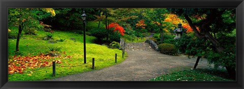 Framed Japanese Garden, Seattle, Washington State Print