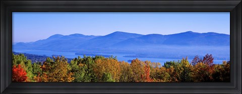 Framed Lake George, Adirondack Mountains, New York State, USA Print