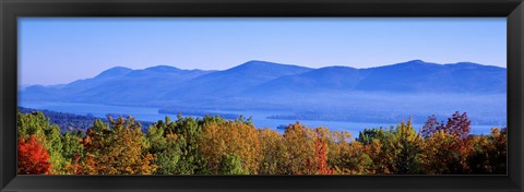 Framed Lake George, Adirondack Mountains, New York State, USA Print