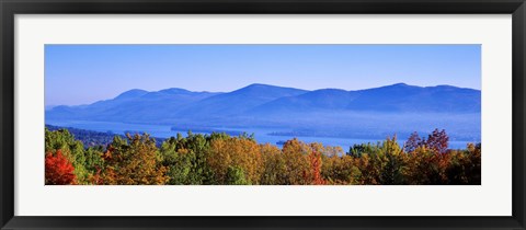 Framed Lake George, Adirondack Mountains, New York State, USA Print