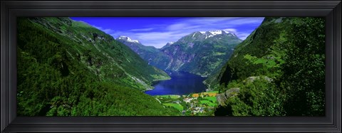 Framed Geirangerfjord, Flydalsjuvet, More Og Romsdal, Norway Print