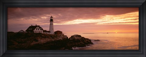 Framed Portland Head Lighthouse, Cape Elizabeth, Maine, USA Print