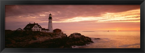 Framed Portland Head Lighthouse, Cape Elizabeth, Maine, USA Print