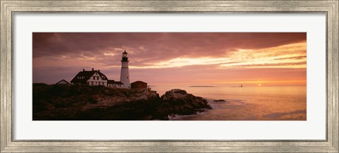 Framed Portland Head Lighthouse, Cape Elizabeth, Maine, USA Print