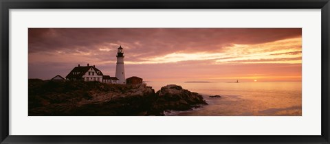 Framed Portland Head Lighthouse, Cape Elizabeth, Maine, USA Print