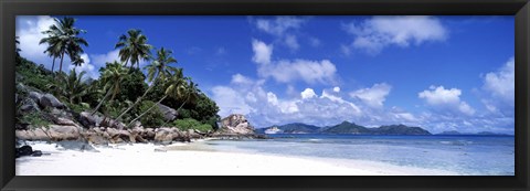 Framed Beach on La Digue Island Seychelles Print