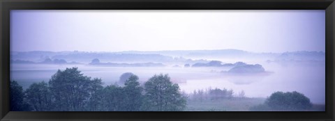 Framed Foggy Landscape Northern Germany Print