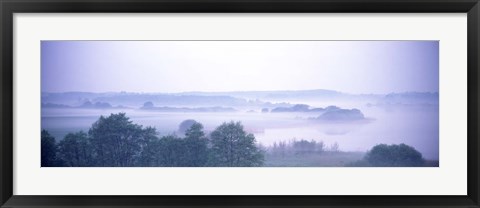 Framed Foggy Landscape Northern Germany Print
