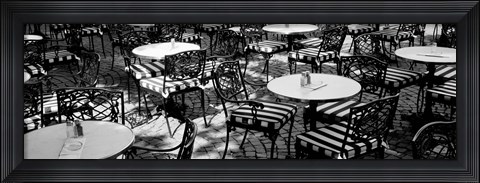 Framed Street Cafe, Frankfurt, Germany Print