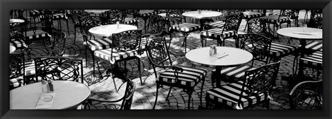 Framed Street Cafe, Frankfurt, Germany Print