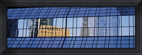 Framed Building reflections, Frankfurt, Germany Print