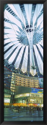 Framed Low angle view of the ceiling of a building, Sony Center, Potsdamer Platz, Berlin, Germany Print