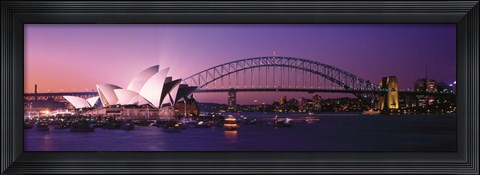Framed Opera House Harbour Bridge Sydney Australia Print