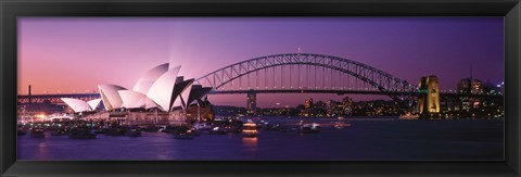 Framed Opera House Harbour Bridge Sydney Australia Print