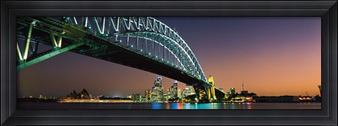 Framed Skyline Harbour Bridge Sydney Australia Print