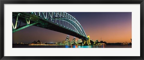 Framed Skyline Harbour Bridge Sydney Australia Print