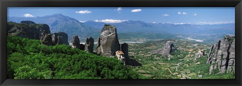 Framed Meteora Monastery Greece Print