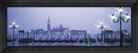 Framed Gondolas San Giorgio Maggiore Venice Italy Print