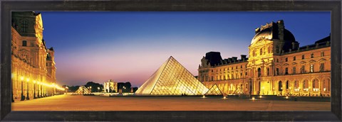 Framed Louvre, Paris, France at Dusk Print
