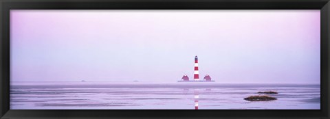 Framed Lighthouse Westerhever North Sea Germany Print