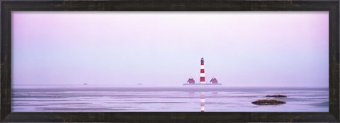 Framed Lighthouse Westerhever North Sea Germany Print