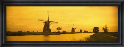 Framed Windmills Netherlands Print