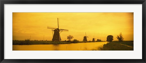 Framed Windmills Netherlands Print