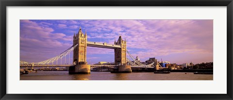 Framed Tower Bridge London England with Purple Sky Print