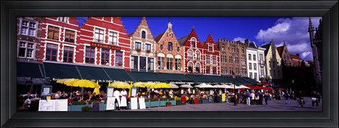 Framed Street Scene Brugge Belgium Print