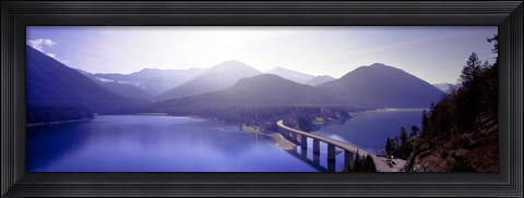 Framed Bridge Sylvenstein Lake Germany Print