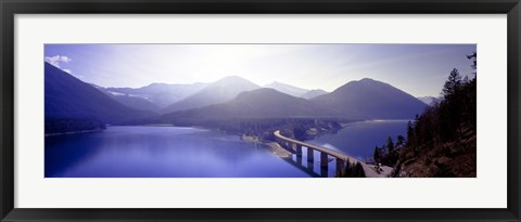 Framed Bridge Sylvenstein Lake Germany Print