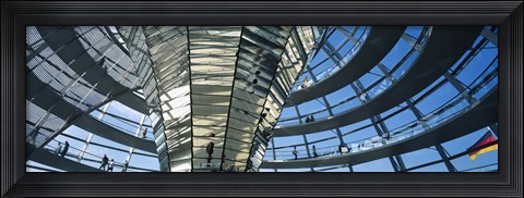 Framed Glass Dome, Reichstag, Berlin, Germany Print