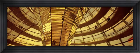 Framed Glass Dome from Interior, Reichstag,Berlin, Germany Print