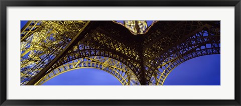 Framed France, Paris, Eiffel Tower, from below Print