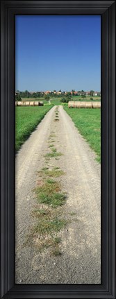 Framed Germany, Hay bales along a road Print