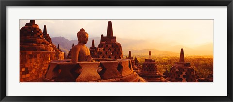 Framed Borobudur Buddhist Temple Java Indonesia Print