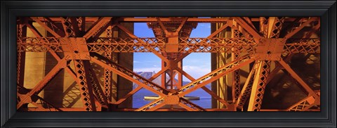 Framed Golden Gate Bridge Framework (close-up) Print