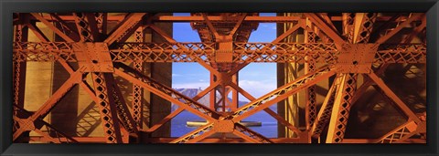 Framed Golden Gate Bridge Framework (close-up) Print