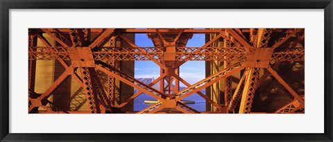 Framed Golden Gate Bridge Framework (close-up) Print