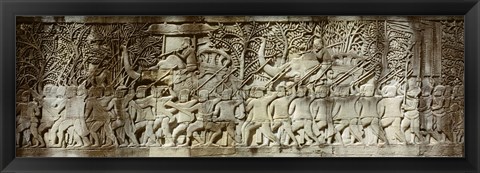 Framed Frieze, Angkor Wat, Cambodia Print