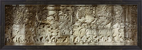 Framed Frieze, Angkor Wat, Cambodia Print