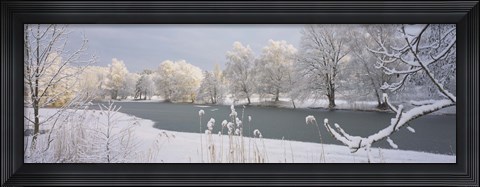 Framed Lake Schubelweiher Kusnacht Switzerland Print
