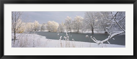 Framed Lake Schubelweiher Kusnacht Switzerland Print