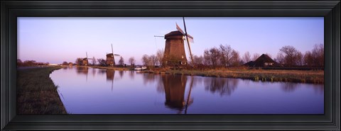 Framed Windmills Schemerhorn The Netherlands Print
