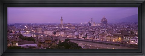 Framed Twilight, Florence, Italy Print
