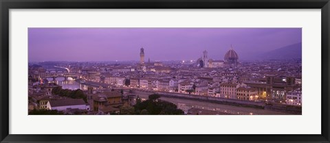 Framed Twilight, Florence, Italy Print